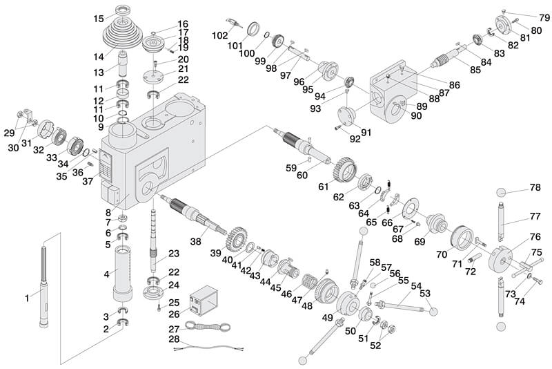 Automatic Drilling Machine Parts Drawing